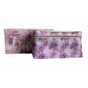 Estee Lauder Purple Floral Travel Bag Cosmetic Bag ONLY